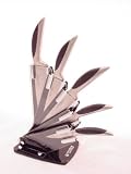 NEW KNIFE BLOCK Folding Acrylic w. 5 piece KNIVES SET