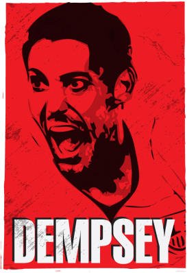 Clint Dempsey (USA Soccer, Football) Sports Poster Print - 13x19
