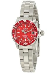 Invicta Womens 12522 Pro-Diver Red Dial Watch