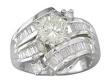 EGL Certified 1.86 cts Diamond Engagement Ring 14Kt White Gold