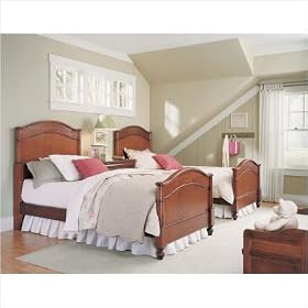 Young America by Stanley 825-14-XX 4 Seasons Serenity Antiquity Low Post Panel Bed with Optional Accessories