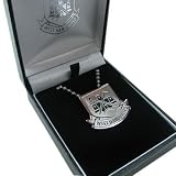 West Ham United FC. Stainless Steel Crest Pendant and 19" Chain