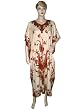 Moroccan Caftans for Womens Paisley Print Satin Crepe Lounge Wear Kaftan