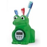 Froggie Toothbrush Holder & Timer for brushing, hand washing, potty training