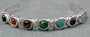 Sterling Silver Chakra Bracelet, Set with Genuine Gemstones, Made in the USA