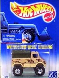 Hot Wheels Mercedes Benz Unimog Blue Card #239 Olive Cover 1:64 Scale Collectible Die Cast Car