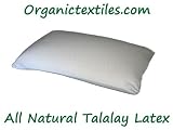 2-Pack KING All Natural Talalay Latex Pillow with Organic Cotton Washable Outer Covering