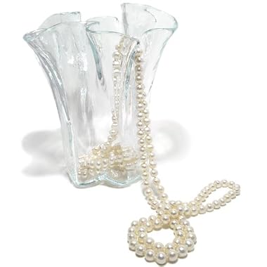HinsonGayle Glamour Collection Ultra-Luster 7.0-7.5mm White Circle Baroque Cultured Pearl Rope Necklace