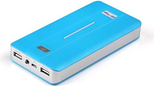 MLW Smartro A1 13800mAh External Battery Portable Dual USB Charger Power Bank. Fast Charging, High Capacity, Ultra Compact. For iPhone 5S 5C 5 4S, iPad Air mini, Galaxy S5 S4 S3, Note 3 2, Tab 4 3 2 Pro, Nexus, HTC One, One 2 (M8), LG G3, Nexus, MOTO X and More Portable Devices (Blue)