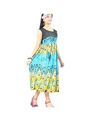 General Print Summer Viscose Sleeveless Feathers  Dress