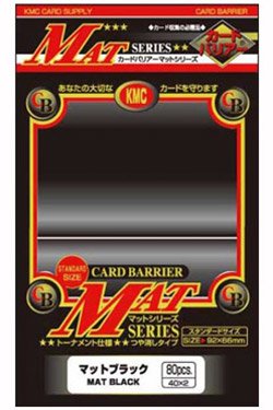 KMC Sleeves Matte Black 80 Count On Sale