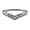 1/4 CT V-Shape Diamond Wedding Band 14K White Gold In Size 5 (Available In Sizes 5 - 10)