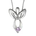 Sterling Silver June Birthstone Guardian Angel Pendant Sterling Silver June Birthstone Guardian Angel Pendant