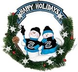 Carolina Panthers 20'' Team Snowman Wreath