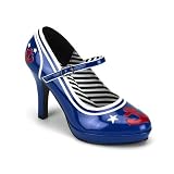 Womens High Heel Shoes 4 Inch Heel Sexy Sailor Costume Shoe Navy Costume Accessory