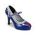 Womens High Heel Shoes 4 Inch Heel Sexy Sailor Costume Shoe Halloween Accessory Blue Ancor