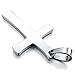 Men's Stainless Steel Leather Pendant Necklace Silver Cross Adjustable Polished -with 20 inch Cord