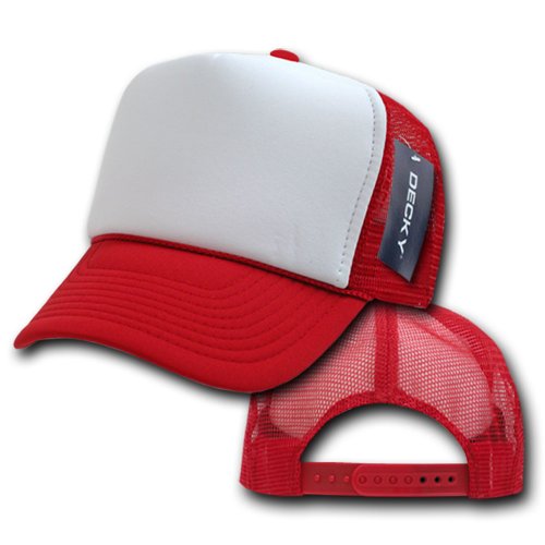 Two-Tone Snapback Trucker Cap (White/Red)