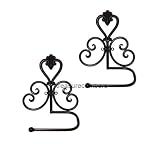 Wrought Iron Wall Hand Towel Rack / Toilet Paper Holder - Set of 2