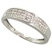 14k White Gold Ladies' Diamond Band, w/ 0.16 Carat Brilliant Cut Diamonds, 3/16" (4.5mm) wide, Size 7