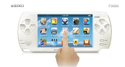 Jxd F3000 4.3 LCD Touch Screen Portable Emulator Game Console Media Player w/ Camera/fm/av-out/tf - White (4gb)