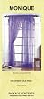 2 Sheer Voile Curtains 58 wide x 84'' Long - Violet