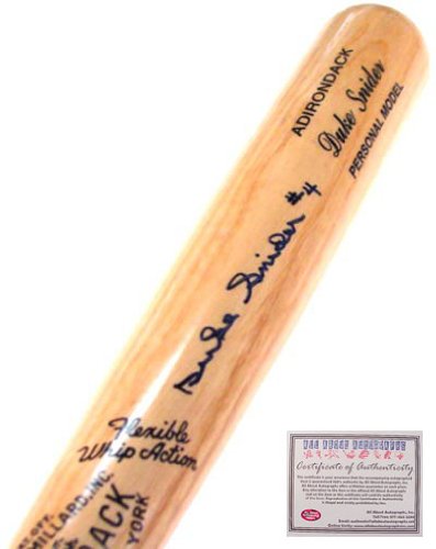 Duke Snider Brooklyn Dodgers MLB Hand Signed Game Model Adirondack Baseball Bat