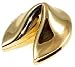 Gold Plated Fortune Cookie Box with Hinge on Side- Party Decoration or Wedding Favor