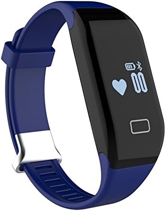 Fitness Tracker Heart Rate Smartband Waterproof for Andoid iOS, Pedometer Calorie Burning Sleeping Monitor Calls &amp; Message Reminder Bluetooth Notification (Blue)