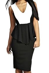 Spring Summer Winter Polyester/Spandex Peplum Sleeveless Checkered Print Bodycon Dress/Club Dress/Party Dress 