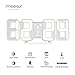Mooas Pure Mini White 3D LED Clock, Multi-Function LED Clock (Calendar, Alarm, Temperature)