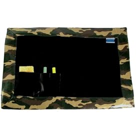 Princess Linens Doodlebugz Chalk Talk Chalkboard Placemat Green Camo by Princess Linens