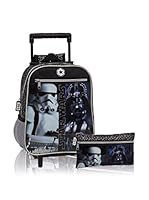 Star wars Mochila trolley + Estuche Star Wars (Negro)