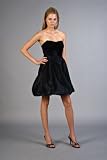 Black Bubble Taffeta Dresses by Nell Couture