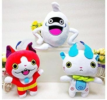 Yokai Watch Plush,MONSHAPE™ Yo-kai Soft Toys Figures Dolls 3pcs 8" Jibanyan Whisper Koma-san Uisuba Ghost