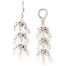 Sparkle Silver Tone Dazzling Crystal Linear Earrings