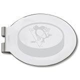 NHL Pittsburgh Penguins Laser Etched Silver Plated Money Clip