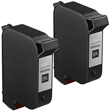 AOODOO Remanufactured Ink Cartridge Replacement For HP 45 51645A 2 Black Compatible With Color Copier 110 120 140 145 150 Deskjet 1220C 1280 FAX 1220 G55 G85 G95 K60 K80 Photosmart 1115 1215 Printer