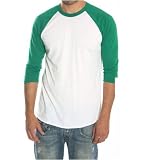 American Apparel Poly-Cotton 3/4 Sleeve Raglan Shirt