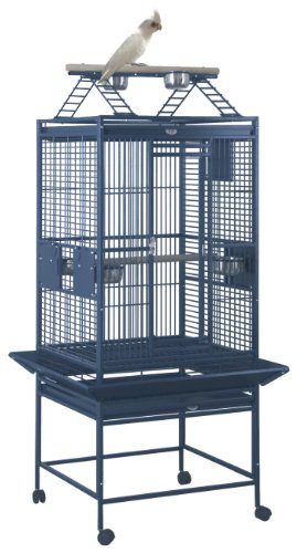 80024 HQ Playtop Small Bird Cages 24x22 - Platinum 