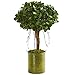 Nearly Natural 9062 3-Ft. Ficus Artificial Green Metal Planter Silk Trees