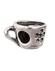 925 Sterling Silver Tea Cup Bead, For Chamilia, Pandora, Biagi, Personality, Reflections And More Charm Bracelets