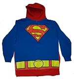 Superman Costume Zip-Up Hoodie DC Comics Clark Kent