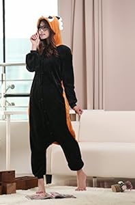 Skycastle(tm) High Quality Easily Bear Cartoon Animal Shaped Winter Unisex One-piece Pajamas Hoodie Sleepwear Cosplay Costume (XL)