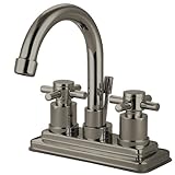 Kingston Brass KS8668DX Concord Twin Cross Handles 4-Inch Lavatory Faucet , Satin Nickel by Kingston