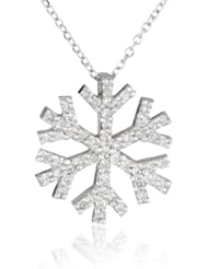 KC Designs "Trinkets" 14k White Gold and Diamond Snowflake Pendant Necklace