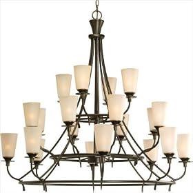 Progress Lighting Cantata Ceiling Chandelier P4040-77 Forged Bronze by Progress Lighting