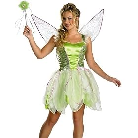 Sexy Teen Adult Halloween Costumes Officially Licensed Disney Tinker Bell Tinkerbell Dress Costume Theme Party Outfit