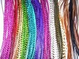 8"-12" Multi Color W/natural Colors Feathers Hair Extension -7 Feathers