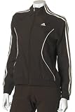 adidas Women's 3 Stripe Wind Jacket, Chocolate, light bone, XXL